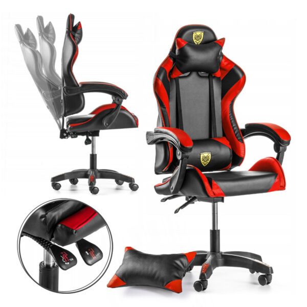 GAMING CHAIR ROTATING G26 BLACK-RED