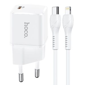 Charger HOCO Type C + cable Type C to iPhone Lightning 8-pin Power Delivery 20W Starter N10 white 6942007600637