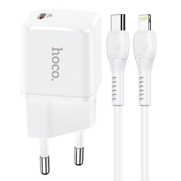 Charger HOCO Type C + cable Type C to iPhone Lightning 8-pin Power Delivery 20W Starter N10 white 6942007600637