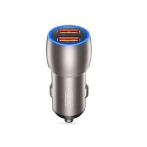 Car charger XO CC52 QC 36W 2x USB gray 6920680835386