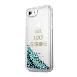 Guess iPhone 7/ 8/ SE 2020 GUHCP7GLUQBL hard case Liquid Glitter Party blue 3700740398302