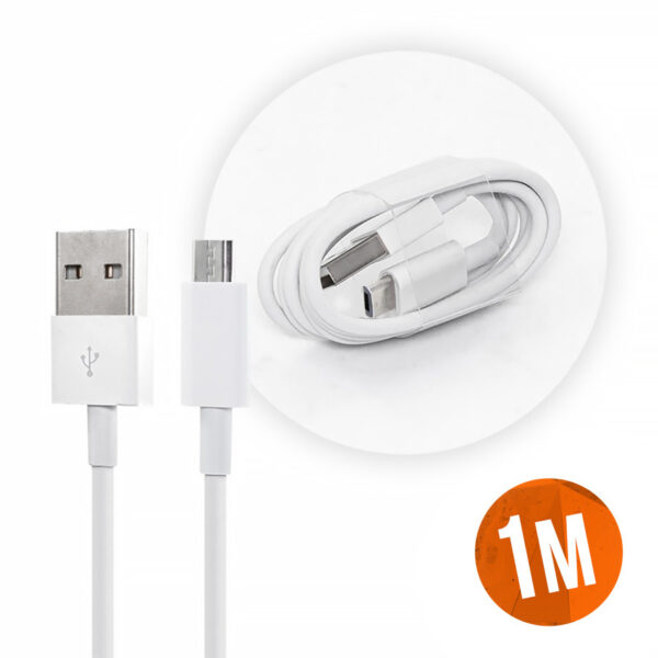 MICRO USB CABLE 1M WHITE