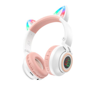 Headphones Borofone BO18 Cat Ear bluetooth white 6974443384956