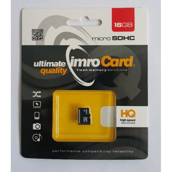 Memory Card IMRO MicroSDHC 16GB class 4 5902768015591