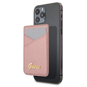 Guess card case GUWMSSASLPI MagSafe Saffiano pink 3666339006808