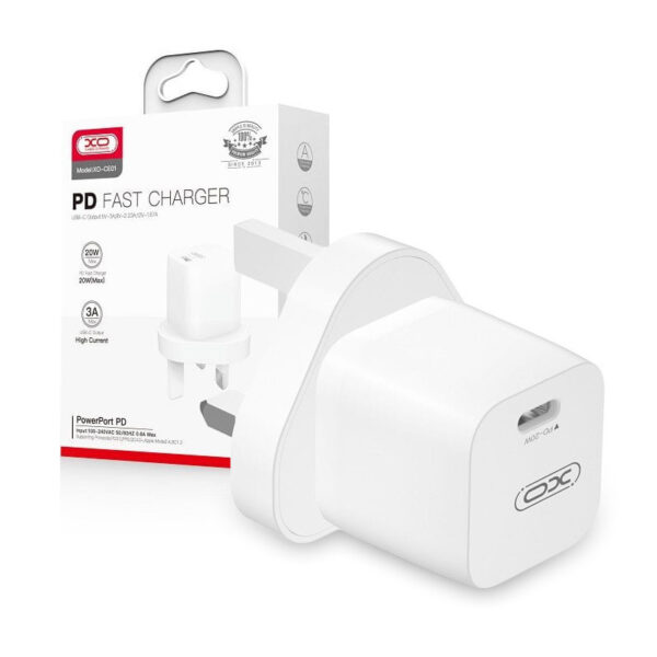 Charger XO UK CE01 PD 20W 1x USB-C white 6920680879816