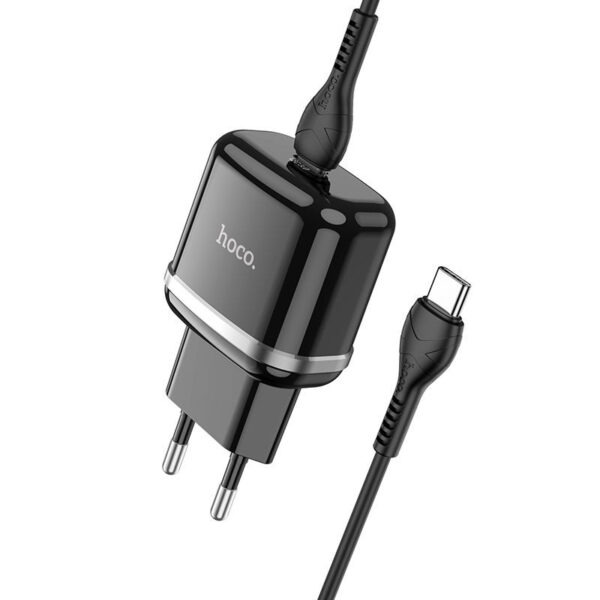 Charger HOCO Type C PD 20W Fast Charge Victorious + cable Type C N24 black 6942007600736