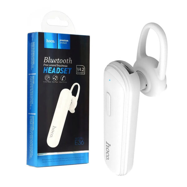 Bluetooth Earphone HOCO Business E36 white 6957531091523