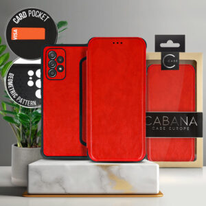 Book Case Cabana Leather Samsung A22 5G red 5900217979029