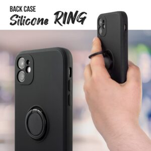 BACK CASE SILICON RING iPhone 13 Pro Max (6,7') black 5900495939272