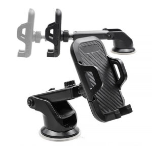 Universal carbon car holder for windshield or dashboard