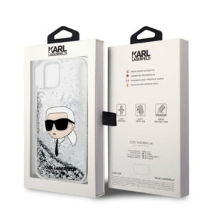 Karl Lagerfeld iPhone 14 Plus 6,7' KLHCP14MLNKHCH hardcase Liquid Glitter NFT Karl's Head silver 3666339086855