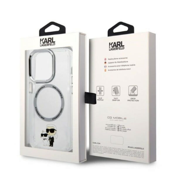 Karl Lagerfeld iPhone 14 Pro (6.1') KLHMP14LHNKCIT hardcase Magsafe IML NFT Karl&Choupette 3666339087623