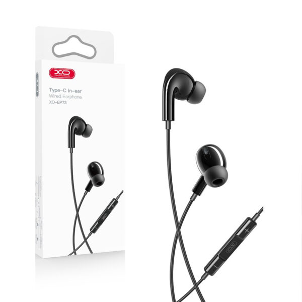 Earphones XO EP73 USB-C black 6920680844968