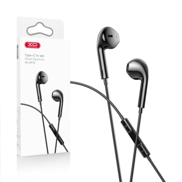 Earphones XO EP72 USB-C black 6920680844944