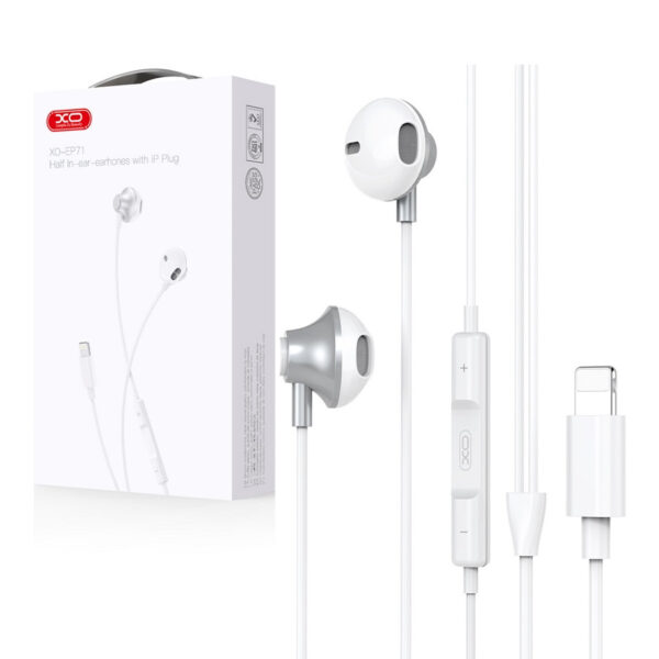 Earphones XO EP71 Lightning white 6920680842964