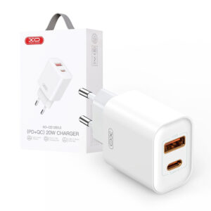 Charger XO CE12 PD QC 3.0 20W 1x USB 1x USB-C white 6920680844371