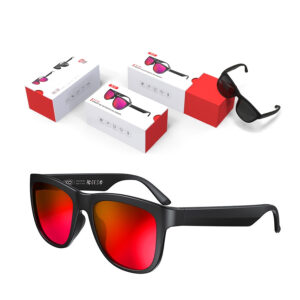 Sunglasses XO bluetooth E6 UV400 black-red 6920680828326