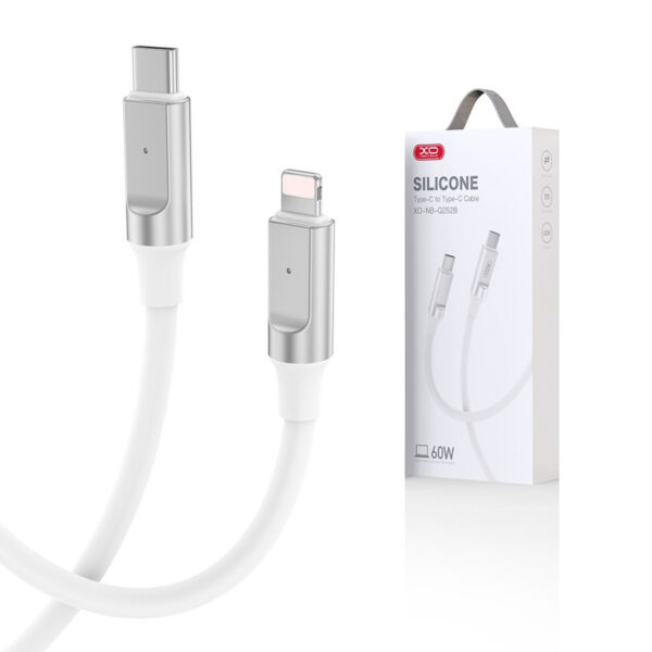 Cable XO NB-Q252B USB-C - USB-C 1,0 m 60W white 6920680844791