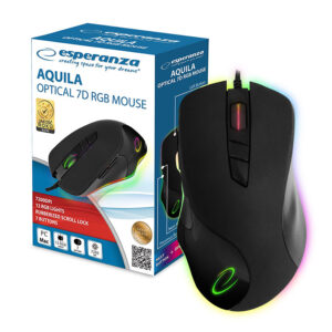 WIRED MOUSE ESPERANZA LED RGB 7D OPT. USB AQUILA