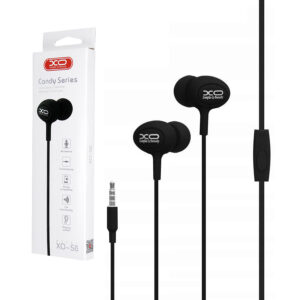 Wired earphones XO S6 jack 3,5mm black 6920680852758