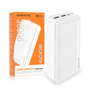 Power Bank Borofone 30000mAh BJ27B Pindar - 2xUSB - white 6974443388046