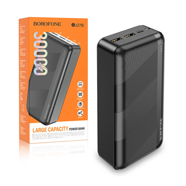 Power Bank Borofone 30000mAh BJ27B Pindar - 2xUSB - black 6974443388039