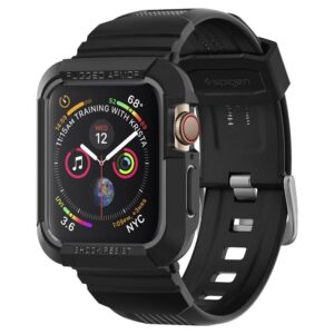 SPIGEN RUGGED ARMOR ”PRO” APPLE WATCH 4 / 5 / 6 / 7 / 8 / SE (44 / 45 MM) BLACK 8809613768060