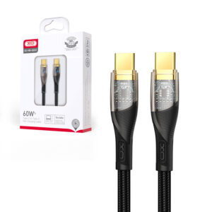 Cable XO Clear NB-Q223B USB-C - USB-C 1,0 m 60W black 6920680831296