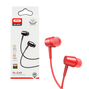 Wired earphones XO EP57 jack 3.5mm red 6920680831074