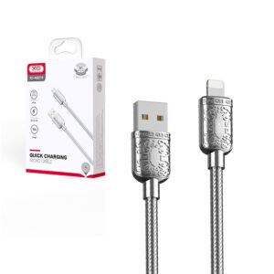 Cable USB XO NB216 Lightning 1.0 m 2.4A silver 6920680830237