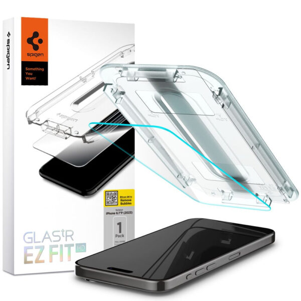 TEMPERED GLASS SPIGEN GLAS.TR ”EZ FIT” IPHONE 15 PRO CLEAR 8809896752206