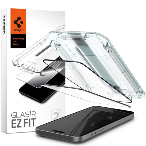 TEMPERED GLASS SPIGEN GLAS.TR ”EZ FIT” FC 2-PACK IPHONE 15 PLUS BLACK 8809896752077