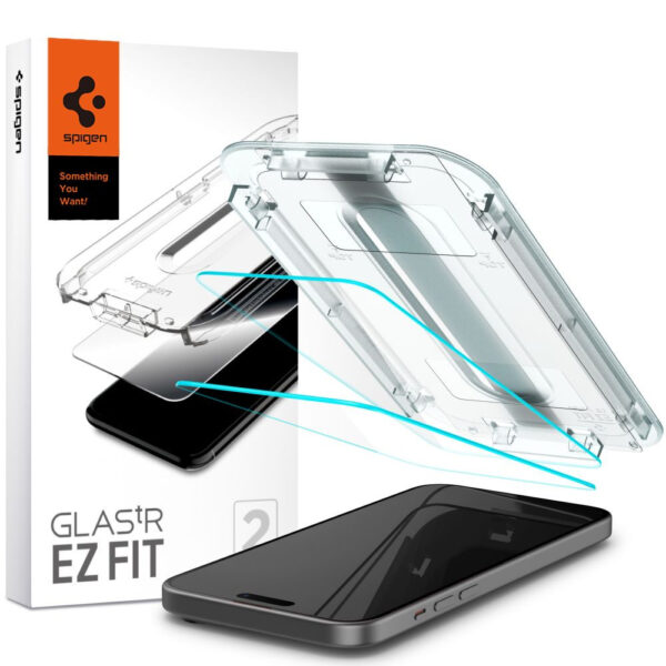 TEMPERED GLASS SPIGEN GLAS.TR ”EZ FIT” 2-PACK IPHONE 15 CLEAR 8809896752244