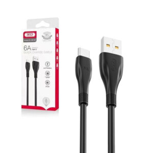 Kabel USB XO NB185 - USB-C 1,0m 6A black 6920680879250