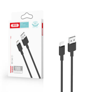 Cable USB XO NB156 - Lightning 1,0 m 2,4A black 6920680871896