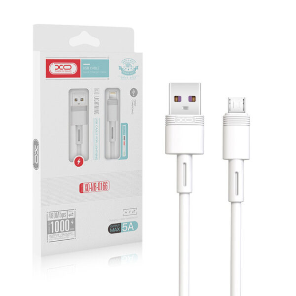 Kabel USB XO NB-Q166 USB - microUSB 1,0 m 5A white 6920680875535