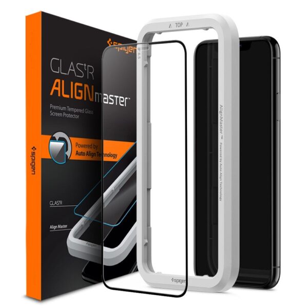 TEMPERED GLASS SPIGEN ALM GLASS FC IPHONE 11 BLACK 8809671018398