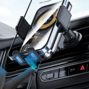 Car holder with induction charger and touch sensor