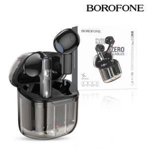 Earphones Borofone TWS BW23 Crystal Bean Transparent Edition black 6974443387636