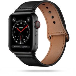 SMART WATCH BAND LEATHERFIT APPLE WATCH 4 / 5 / 6 / 7 / 8 / 9 /SE (42 / 44 / 45 MM) BLACK 0795787713709