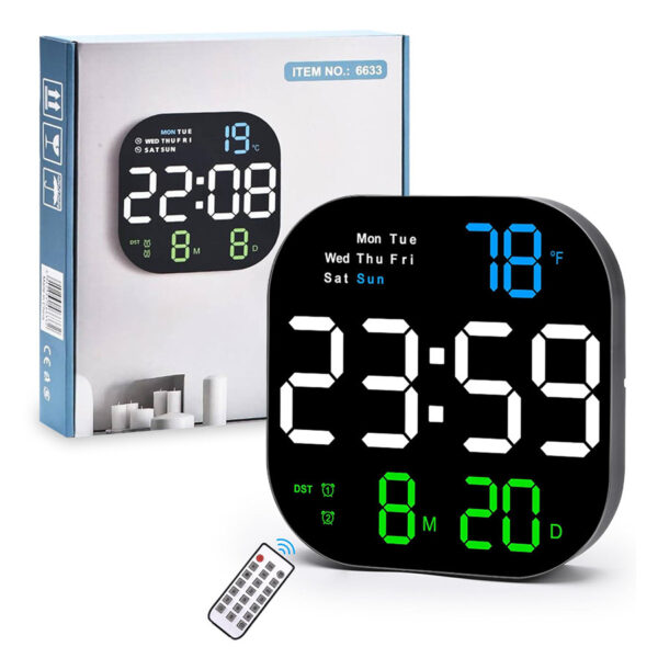 DIGITAL WALL CLOCK ALARM WITH REMOTE CONTROL