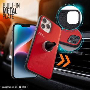 Back Case Car Magnetic iPhone 12 PRO red 5903396157813