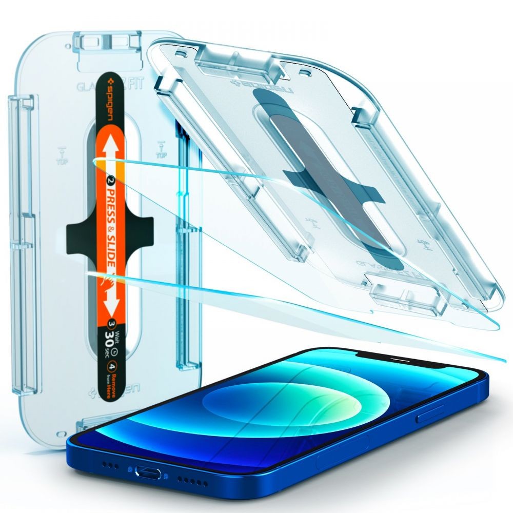 TEMPERED GLASS SPIGEN GLAS.TR ”EZ FIT” 2-PACK IPHONE 12/12 PRO 8809710757110