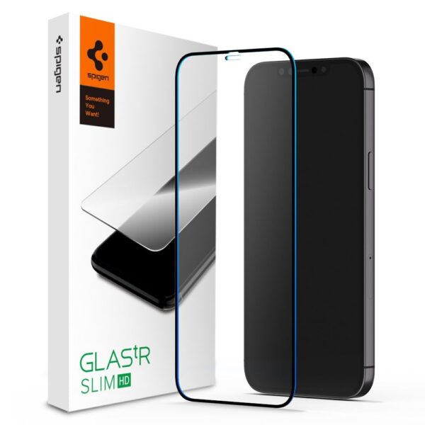 TEMPERED GLASS SPIGEN GLASS FC IPHONE 12/12 PRO BLACK 8809710754935