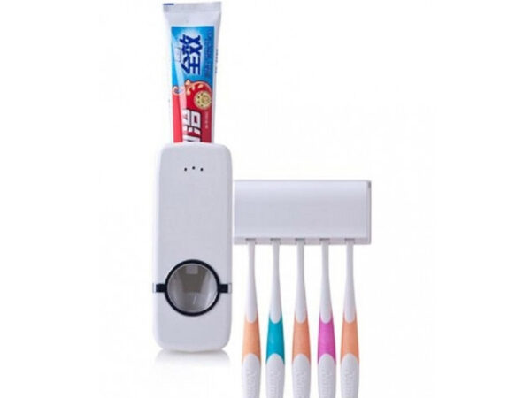 TOOTHPASTE DISPENSER WITH WALL HOLDER