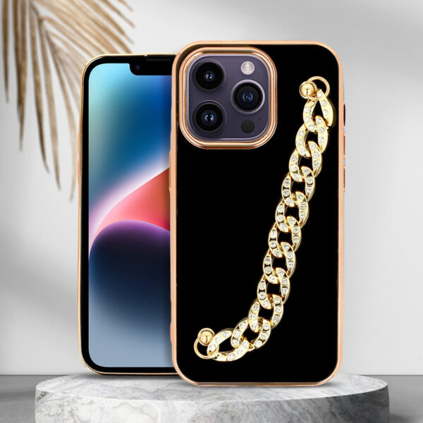 Back Case Glamour Strap Iphone X/XS pattern 4 black 5900217952541