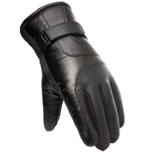 Men gloves leather PU black 5907769308031