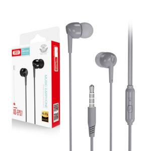 Wired earphones XO EP37 jack 3,5mm grey 6920680877904