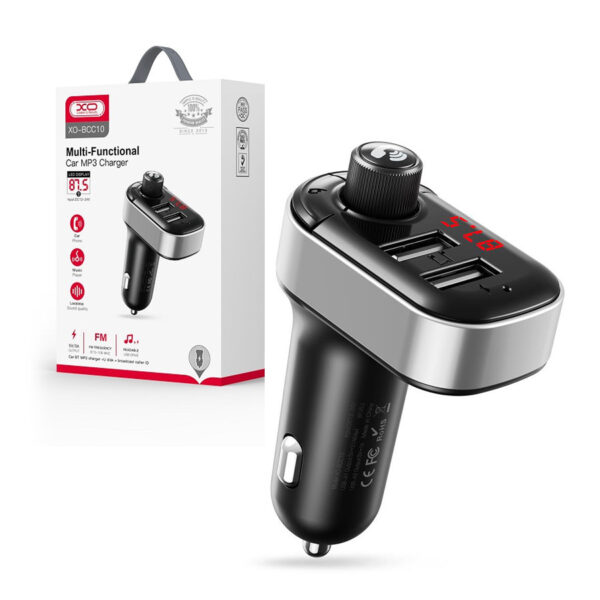 Transmiter XO FM BCC10 Bluetooth MP3 car charger 3.1A black 6920680835508